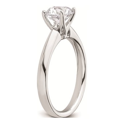 14K White Gold Round Solitaire Engagement Ring Mounting – view 7