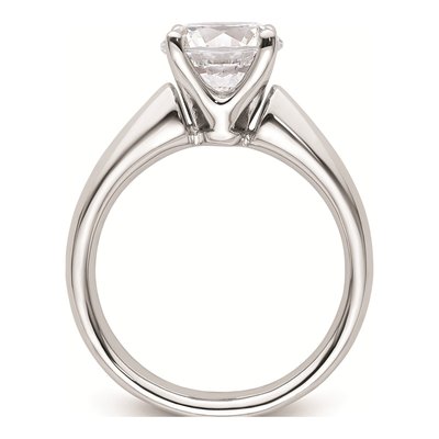 14K White Gold 4-Prong Round Solitaire Engagement Ring Mounting – view 3