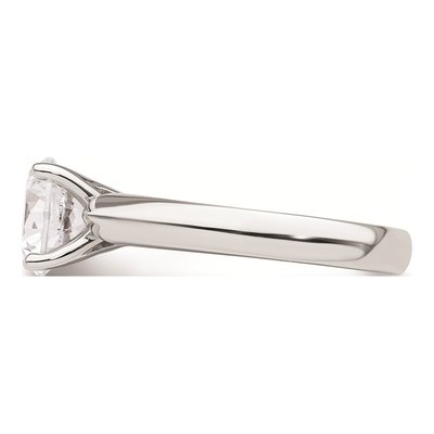 14K White Gold 4-Prong Round Solitaire Engagement Ring Mounting – view 4