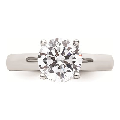 14K White Gold 4-Prong Round Solitaire Engagement Ring Mounting – view 5