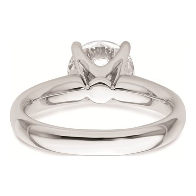 14K White Gold 4-Prong Round Solitaire Engagement Ring Mounting – view 6