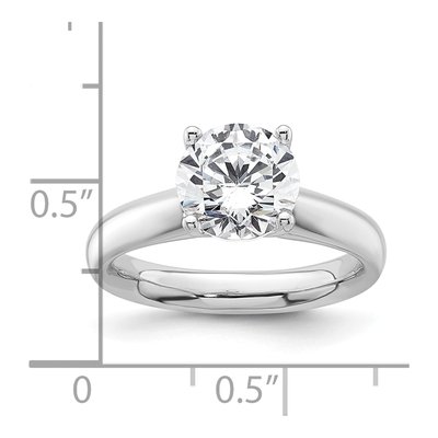 14K White Gold 4-Prong Round Solitaire Engagement Ring Mounting – view 8