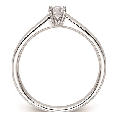 14K White Gold Round Solitaire Engagement Ring Mounting – view 3