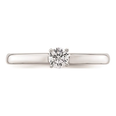 14K White Gold Round Solitaire Engagement Ring Mounting – view 5