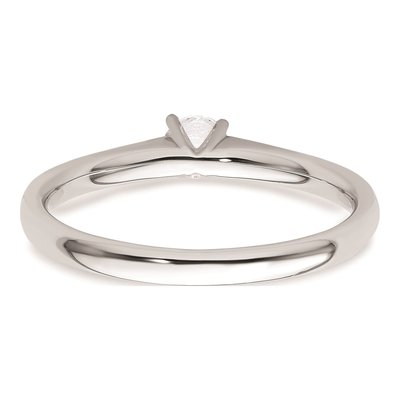 14K White Gold Round Solitaire Engagement Ring Mounting – view 6