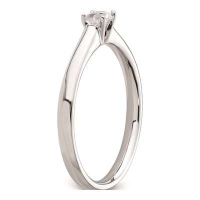 14K White Gold Round Solitaire Engagement Ring Mounting – view 7
