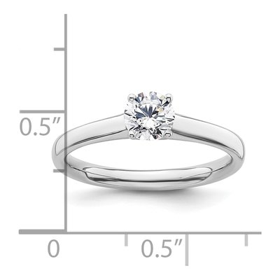 14K White Gold Solitaire Engagement Ring Mounting – view 8