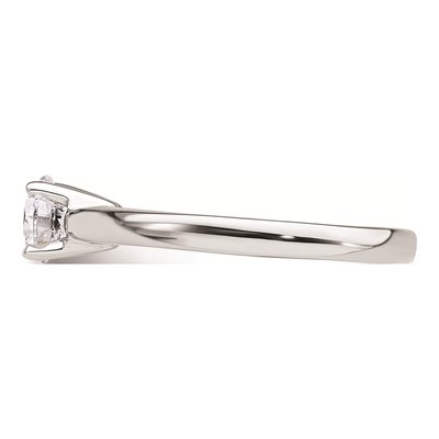 14K White Gold Round Solitaire Engagement Ring Mounting – view 4