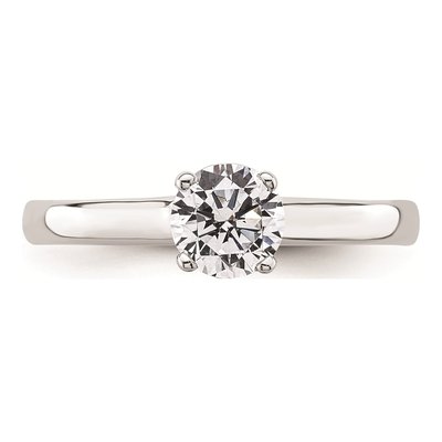 14K White Gold Round Solitaire Engagement Ring Mounting – view 5