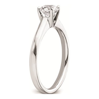 14K White Gold Round Solitaire Engagement Ring Mounting – view 7