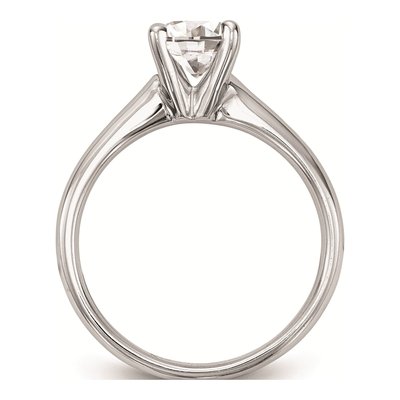 14K White Gold Round Solitaire Engagement Ring Mounting – view 2