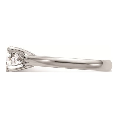 14K White Gold Round Solitaire Engagement Ring Mounting – view 3