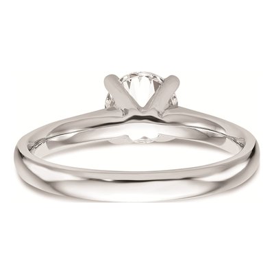 14K White Gold Round Solitaire Engagement Ring Mounting – view 5