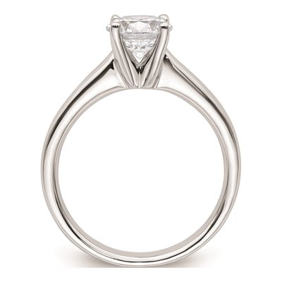 14K White Gold Round Solitaire Engagement Ring Mounting – view 3