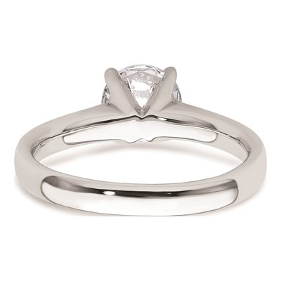 14K White Gold Round Solitaire Engagement Ring Mounting – view 6
