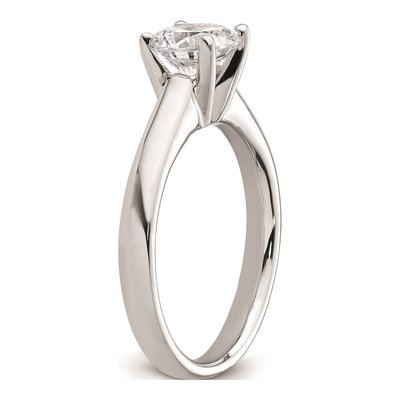14K White Gold Round Solitaire Engagement Ring Mounting – view 7
