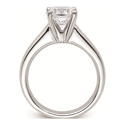 14K White Gold 4-Prong Round Solitaire Engagement Ring Mounting – view 3