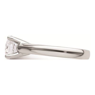 14K White Gold 4-Prong Round Solitaire Engagement Ring Mounting – view 4