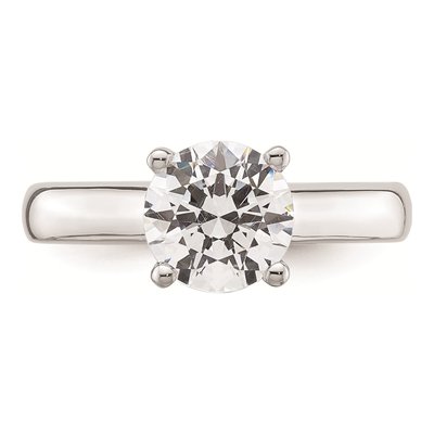 14K White Gold 4-Prong Round Solitaire Engagement Ring Mounting – view 5