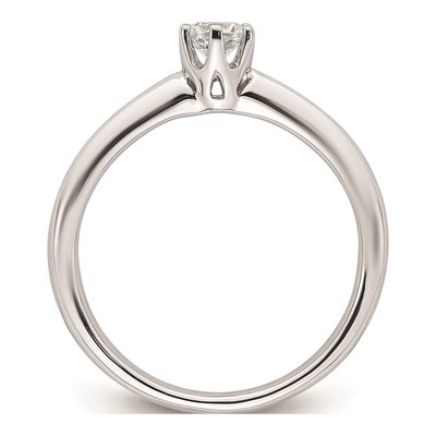 14K White Gold 6-Prong Round Solitaire Engagement Ring Mounting – view 3