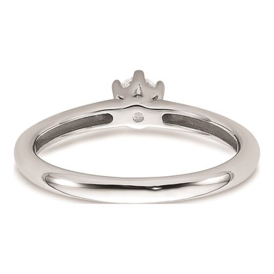 14K White Gold 6-Prong Round Solitaire Engagement Ring Mounting – view 6