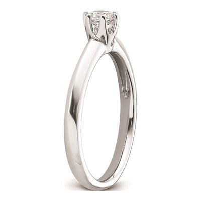 14K White Gold 6-Prong Round Solitaire Engagement Ring Mounting – view 7