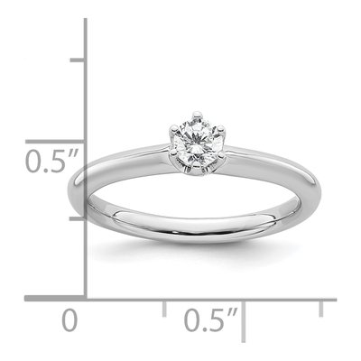 14K White Gold 6-Prong Round Solitaire Engagement Ring Mounting – view 8