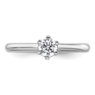 14K White Gold 6-Prong Solitaire Engagement Ring Mounting – view 5