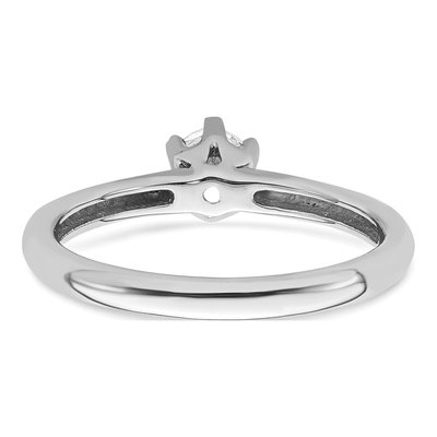 14K White Gold 6-Prong Solitaire Engagement Ring Mounting – view 6