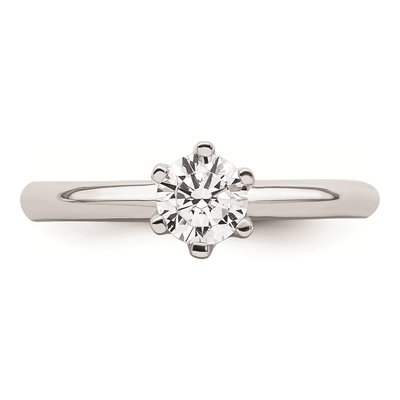 14K White Gold 6-Prong Engagement Ring Mounting – view 5