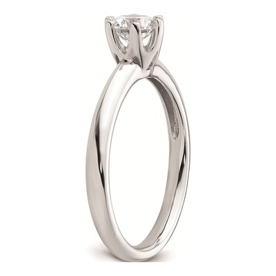 14K White Gold 6-Prong Engagement Ring Mounting – view 7