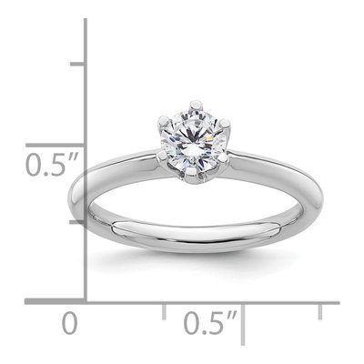 14K White Gold 6-Prong Engagement Ring Mounting – view 8