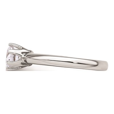 14K White Gold Round Solitaire Engagement Ring Mounting – view 4