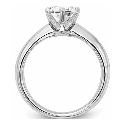 14K White Gold Six-Prong Solitaire Engagement Ring Mounting – view 3