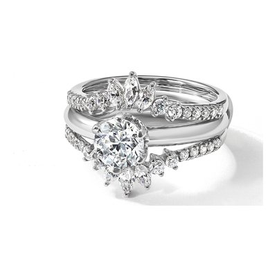 14K White Gold Six-Prong Solitaire Engagement Ring Mounting – view 6