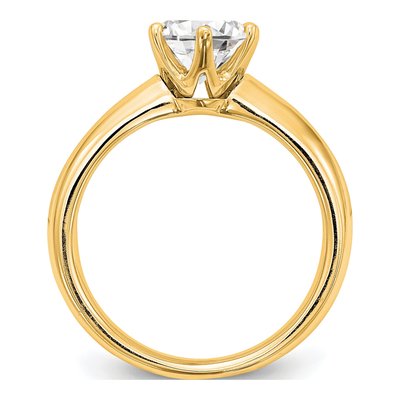 14K Yellow Gold Solitaire Engagement Ring Mounting – view 2