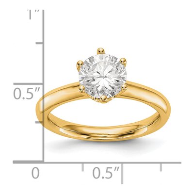 14K Yellow Gold Solitaire Engagement Ring Mounting – view 3