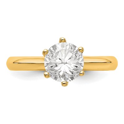 14K Yellow Gold Solitaire Engagement Ring Mounting – view 5