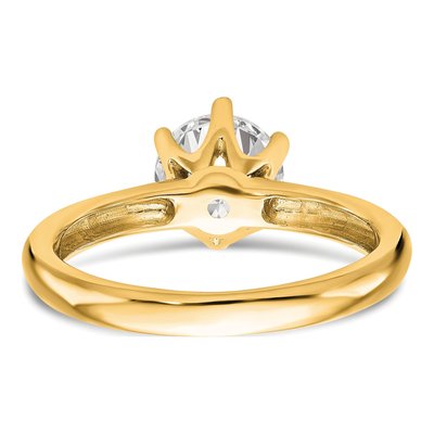 14K Yellow Gold Solitaire Engagement Ring Mounting – view 6