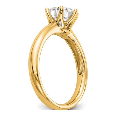 14K Yellow Gold Solitaire Engagement Ring Mounting – view 7