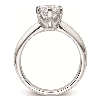 14K White Gold 6-Prong Solitaire Engagement Ring Mounting – view 3