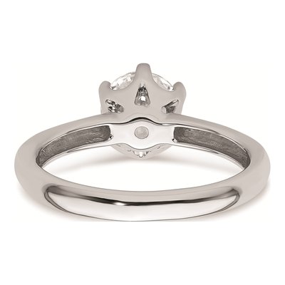 14K White Gold 6-Prong Solitaire Engagement Ring Mounting – view 6