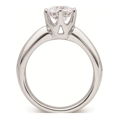 14K White Gold 6-Prong Solitaire Engagement Ring Mounting – view 3