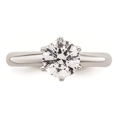 14K White Gold 6-Prong Solitaire Engagement Ring Mounting – view 5