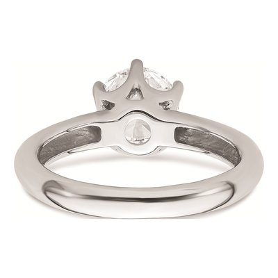 14K White Gold 6-Prong Solitaire Engagement Ring Mounting – view 6