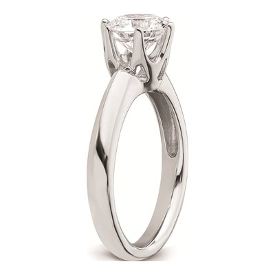14K White Gold 6-Prong Solitaire Engagement Ring Mounting – view 7