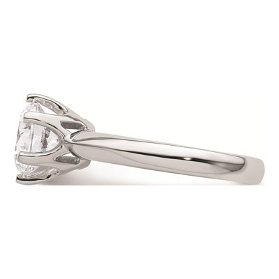 14K White Gold Round Solitaire Engagement Ring Mounting – view 4