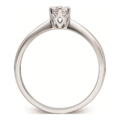 14K White Gold Solitaire Engagement Ring Mounting – view 3