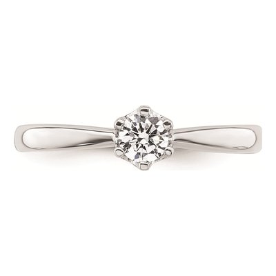 14K White Gold Solitaire Engagement Ring Mounting – view 5
