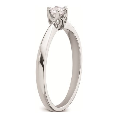 14K White Gold Solitaire Engagement Ring Mounting – view 7